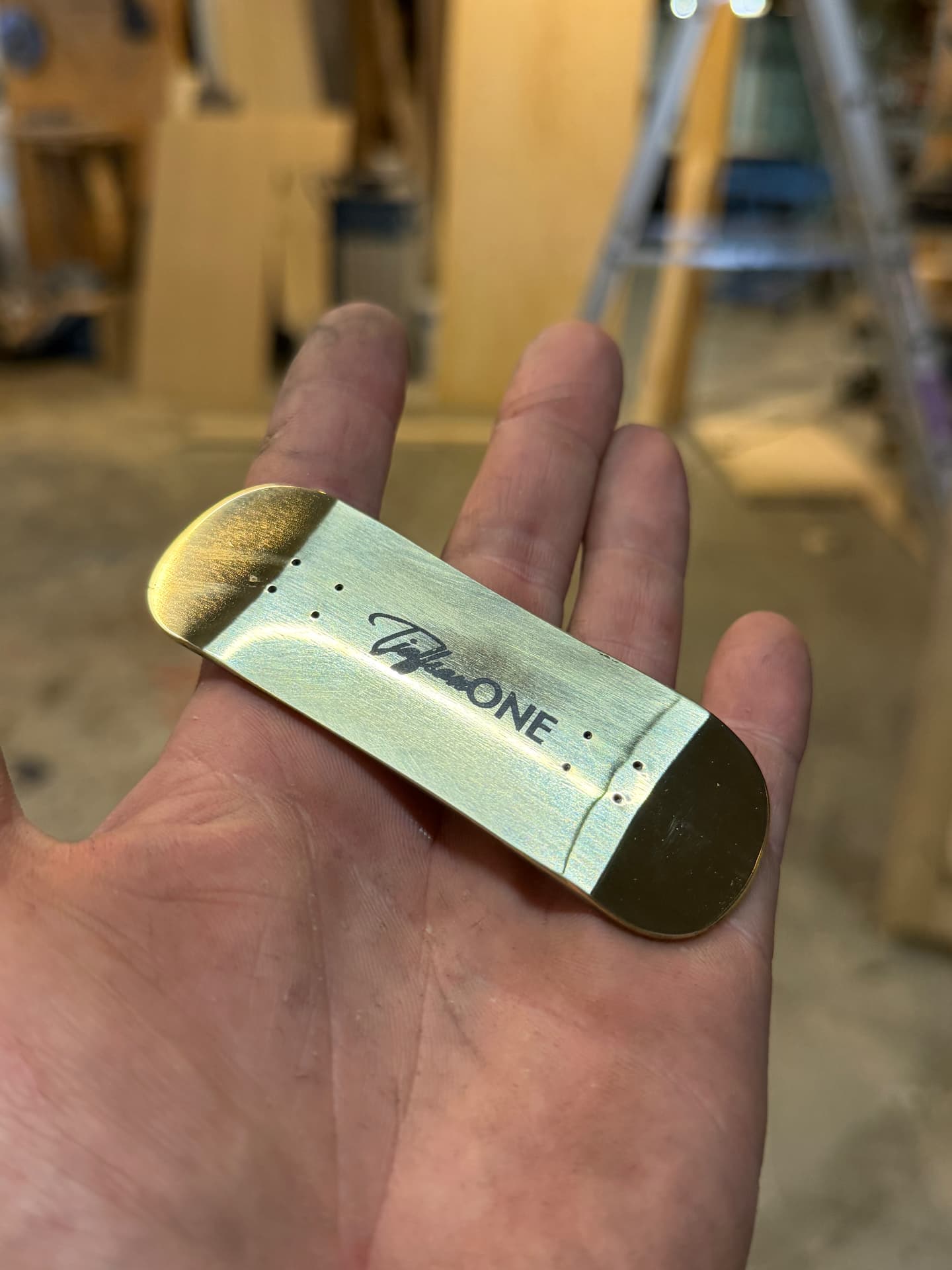 The first brass ONE in the workshop